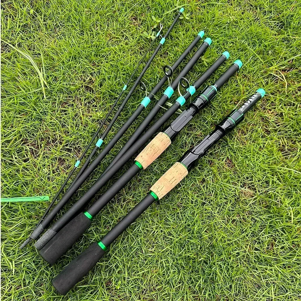 4 Sections Spinning Fishing Rod M Power Spinning Casting Fishing Rod 1.65m/1.8m/2.1m Portable Carbon Fiber Fishing Pole Winter thumbnail 3