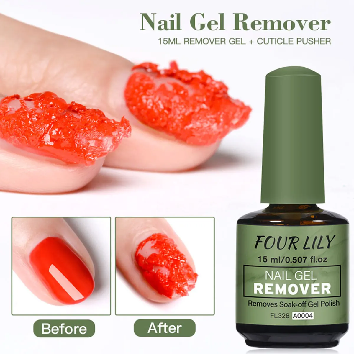 FOUR LILY 15ml Magic Fast Nail Gel Polish Remover Nails Clean UV Soak Off Semi Permanent Varnish Nail Art Removal Tools Manicure