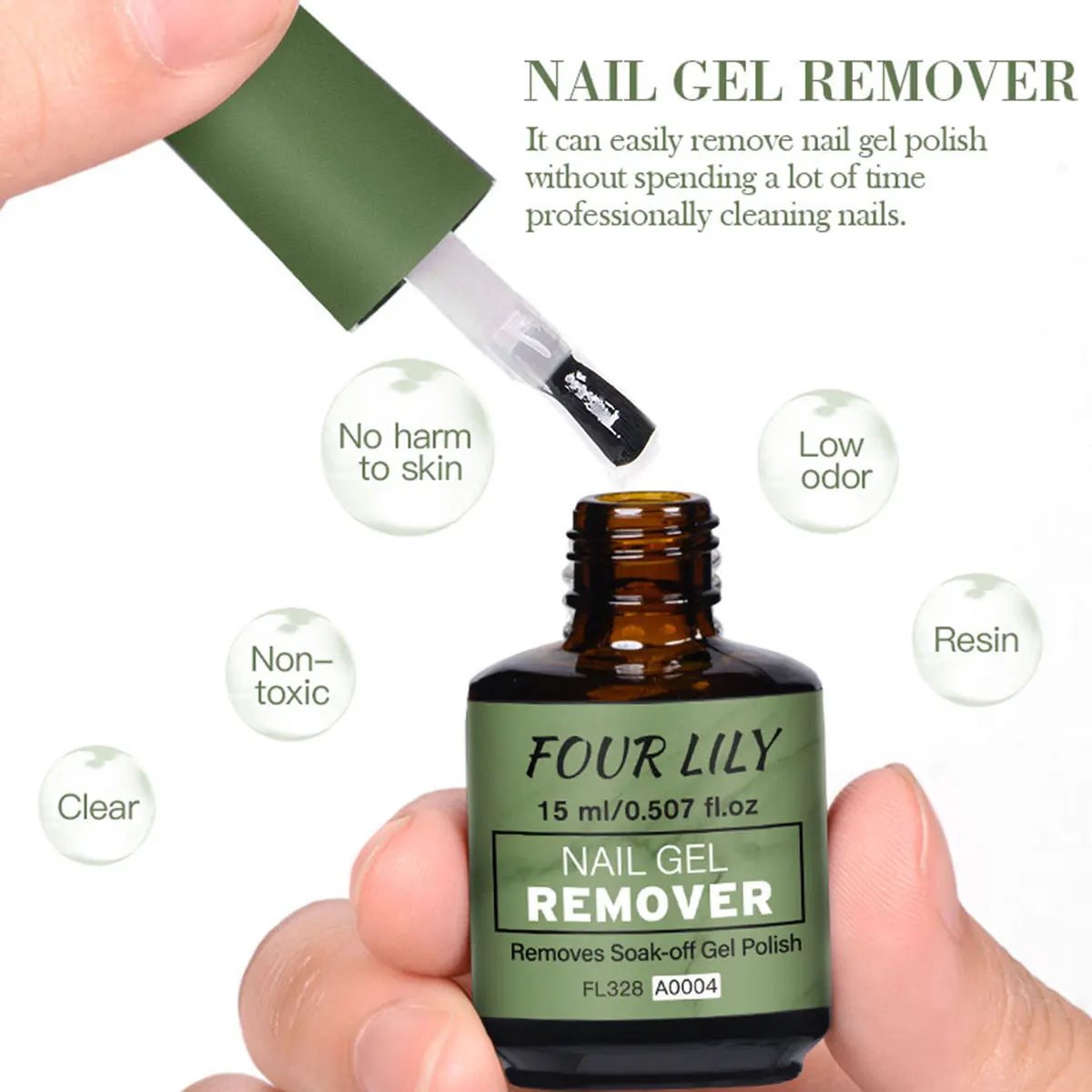 FOUR LILY 15ml Magic Fast Nail Gel Polish Remover Nails Clean UV Soak Off Semi Permanent Varnish Nail Art Removal Tools Manicure thumbnail 5