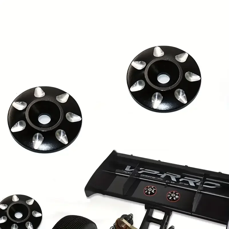 Universal RC Metal Rear Wing Buttons Gasket for 1/8 Off-Road Truck Durable Tail Fix Spacer Racing Car Upgrade Accessory thumbnail 2