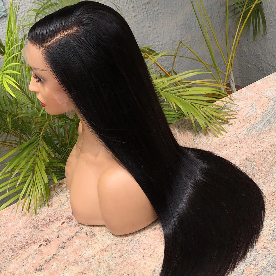 250 Density Human Hair 40 Inch Bone Straight 13x6 HD Lace Frontal Wigs Black Closure 13x4 Lace Front Wig 5x5 Glueless Brazilian