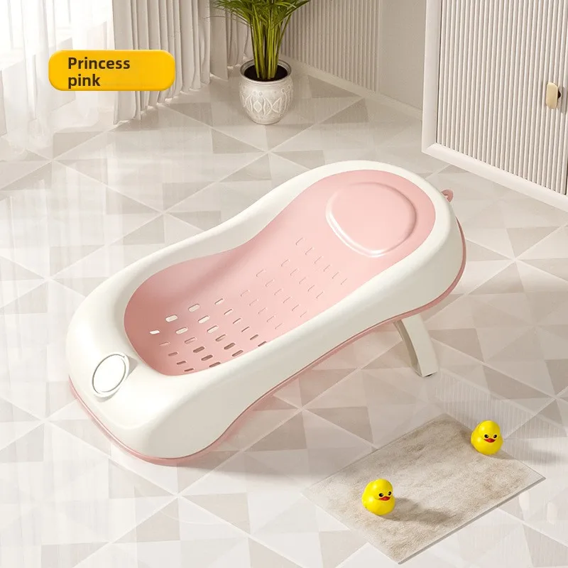 Newborn Bath Lying Rack, Baby Convertible Sit-Lie Bath Bed with Temperature Sensing, Universal Non-Slip Bath Net, Parent Helper thumbnail 2