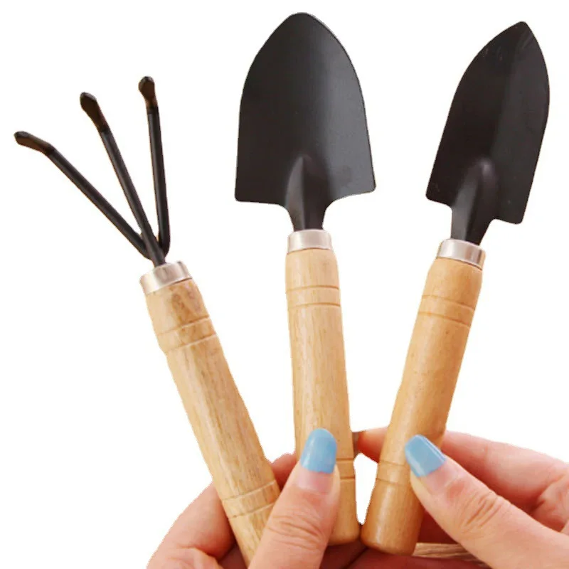 3PCS Planting Tools Mini Digging Weeding Garden Tool Set for Indoor Flower Pot Cactus Vegetables Small Plants Garden BZQ01 thumbnail 5