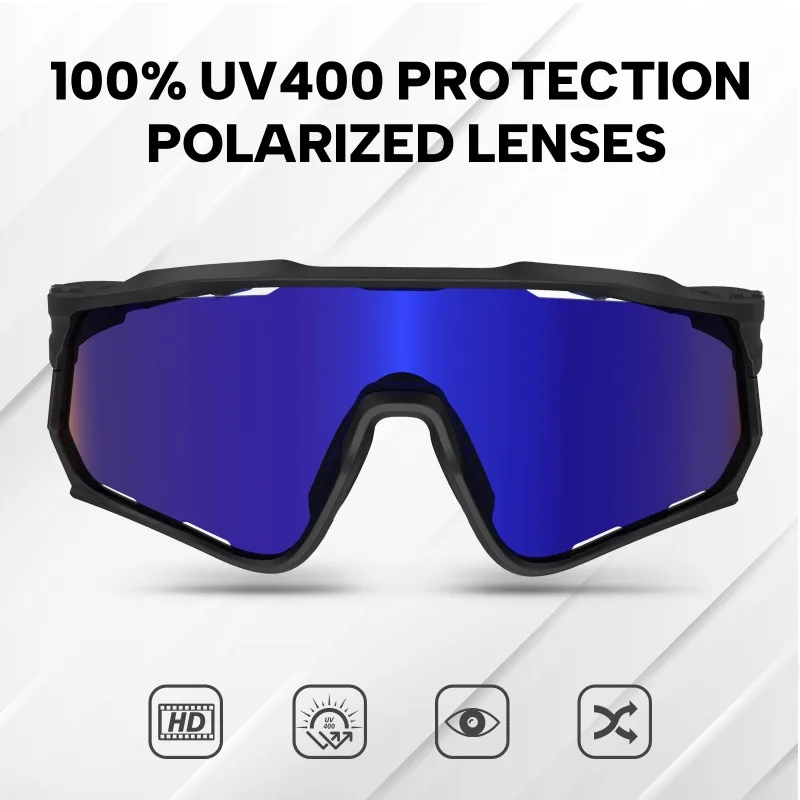 BUCKLOS UV400 Polarized Cycling Goggles Road Mountain Bike Sunglasses TR-90 Frame Outdoor Cycling Eyewear Unisex Sports Glasses thumbnail 2