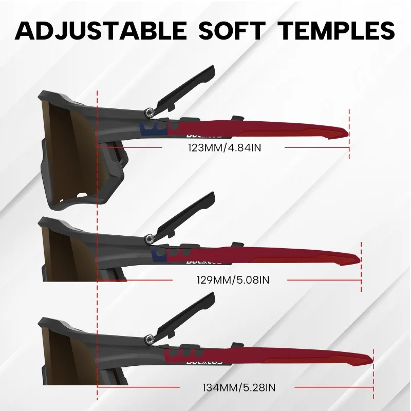 BUCKLOS UV400 Polarized Cycling Goggles Road Mountain Bike Sunglasses TR-90 Frame Outdoor Cycling Eyewear Unisex Sports Glasses thumbnail 4