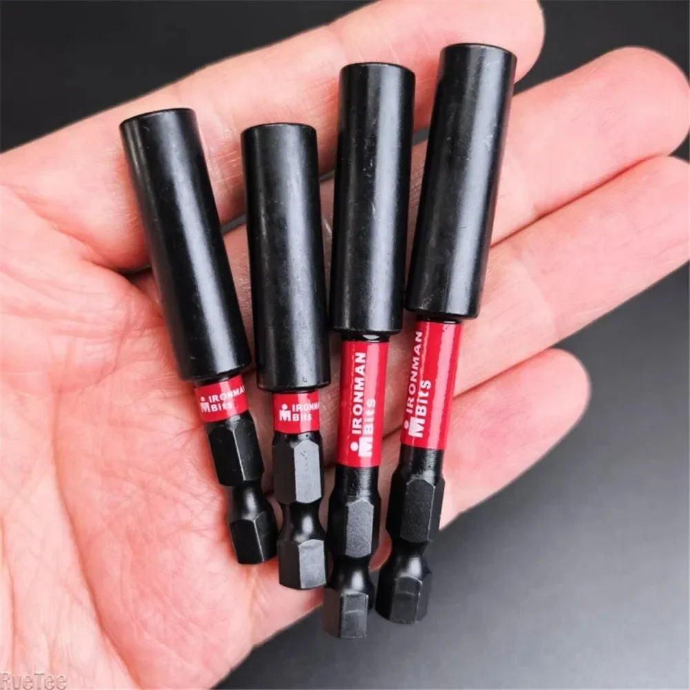 Impact Magnetic Extension Rod Set - 60/75/100/150mm, 1/4" Hexagon Power Drill Bits Holder thumbnail 4