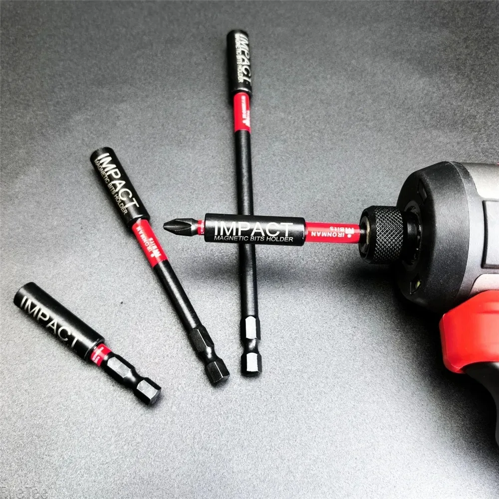Impact Magnetic Extension Rod Set - 60/75/100/150mm, 1/4" Hexagon Power Drill Bits Holder thumbnail 2