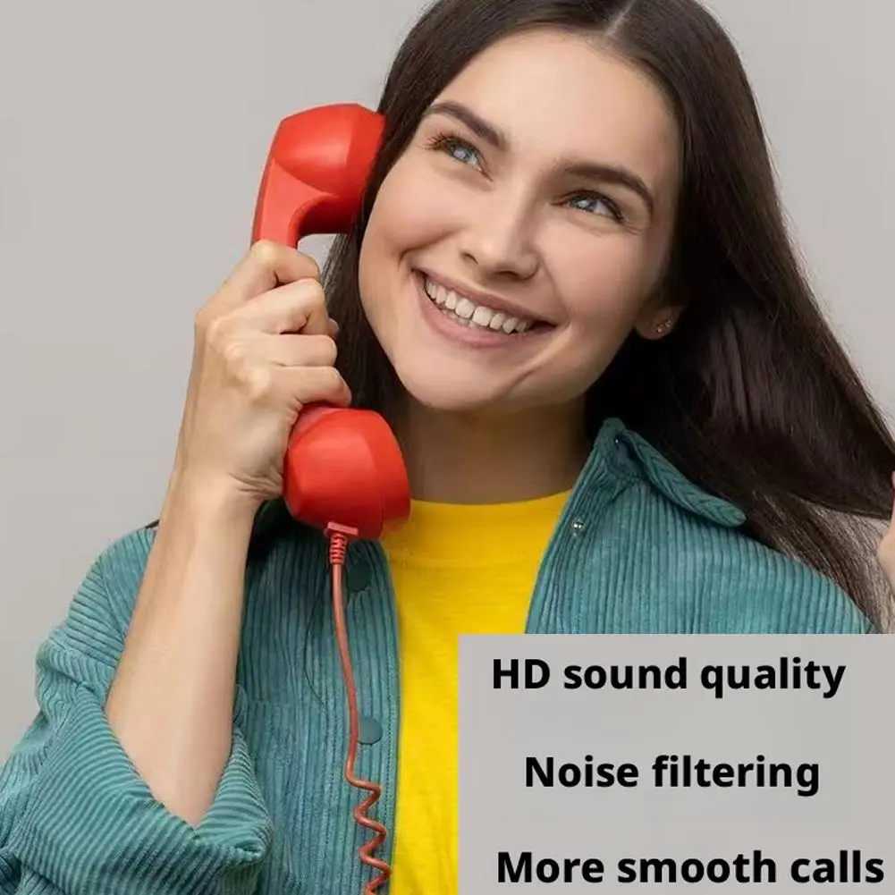 Retro Telephone Receiver Type-C 3.5mm Microphone Handset Directly Plug Into Mobile Phone Handset For Mobile Phones thumbnail 4
