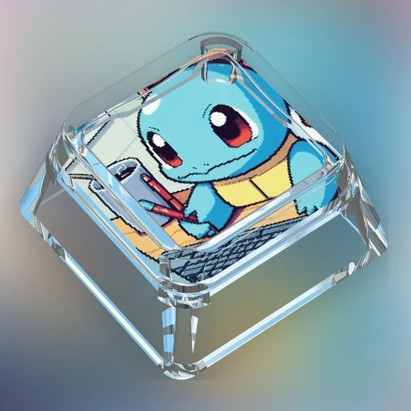 Creative Workman Style Pokémon Doll Transparent Single Keycap Cartoon Cute Snorlax Pikachu Cross Axis Mechanical Keyboard Keycap thumbnail 2