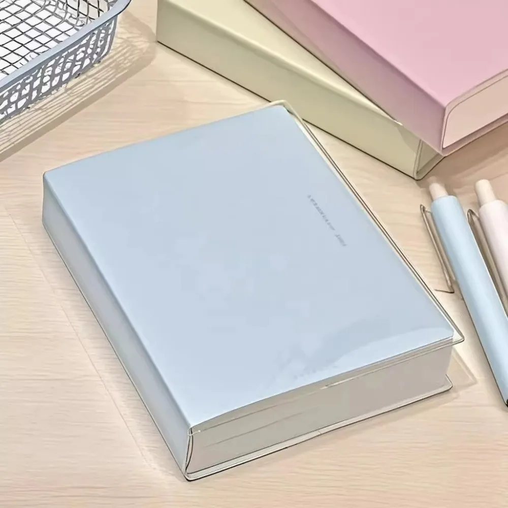 Ins Thicken A6 Notebook Paper Transparent Cover Journal Handbook Student Notepad Office School Supplies
