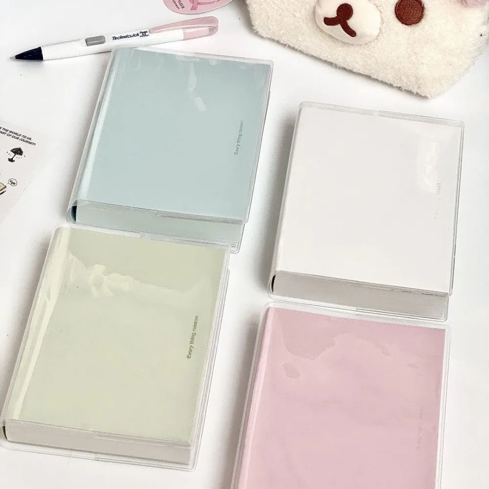 Ins Thicken A6 Notebook Paper Transparent Cover Journal Handbook Student Notepad Office School Supplies thumbnail 2