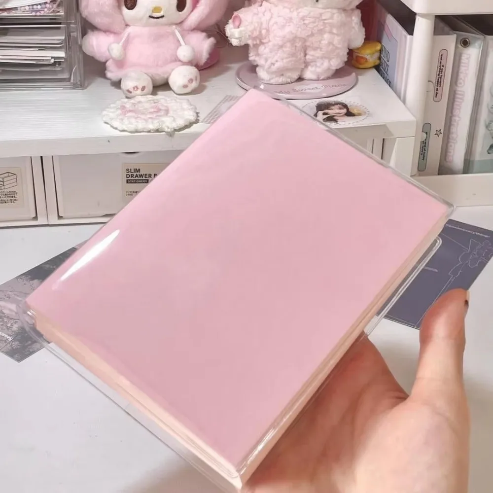 Ins Thicken A6 Notebook Paper Transparent Cover Journal Handbook Student Notepad Office School Supplies thumbnail 3