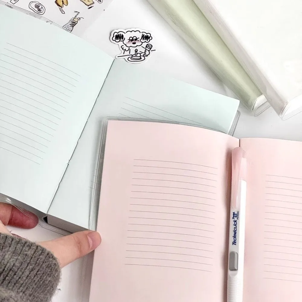 Ins Thicken A6 Notebook Paper Transparent Cover Journal Handbook Student Notepad Office School Supplies thumbnail 4