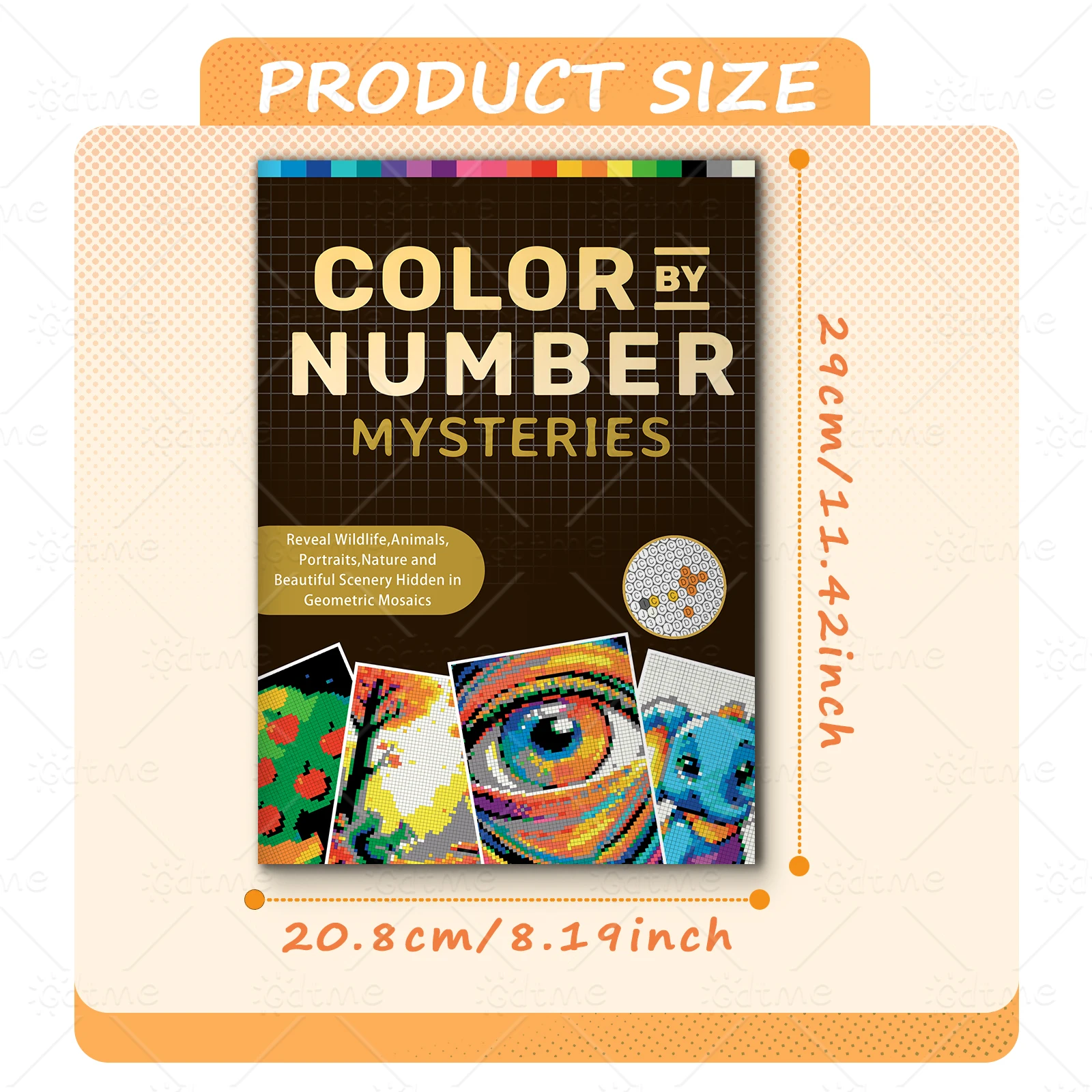 Mystery Mosaics A Coloring Book For Art Painting Paper Cartoon Pattern Drawing Books  Kids DIY Educational Toys thumbnail 2