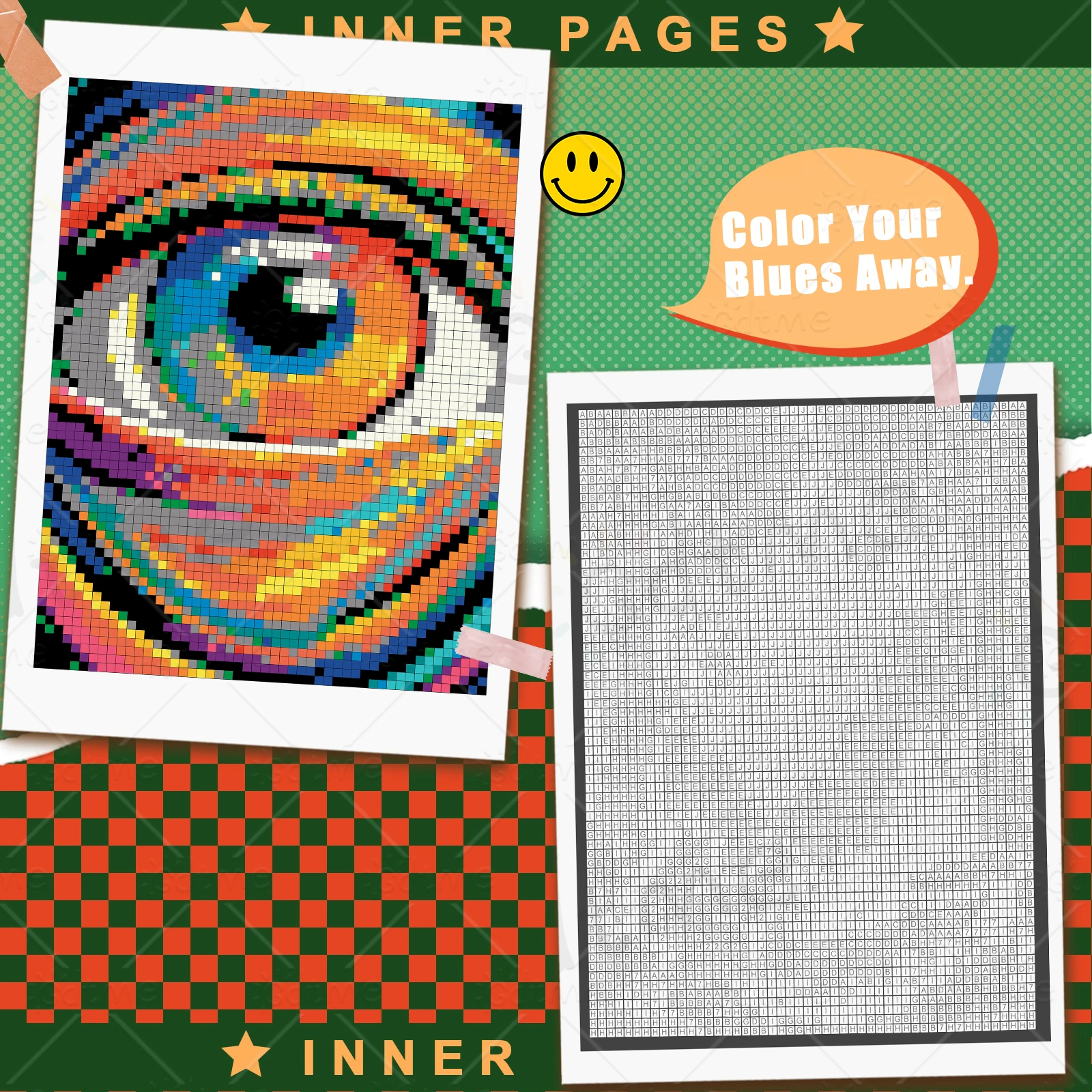 Mystery Mosaics A Coloring Book For Art Painting Paper Cartoon Pattern Drawing Books  Kids DIY Educational Toys thumbnail 3
