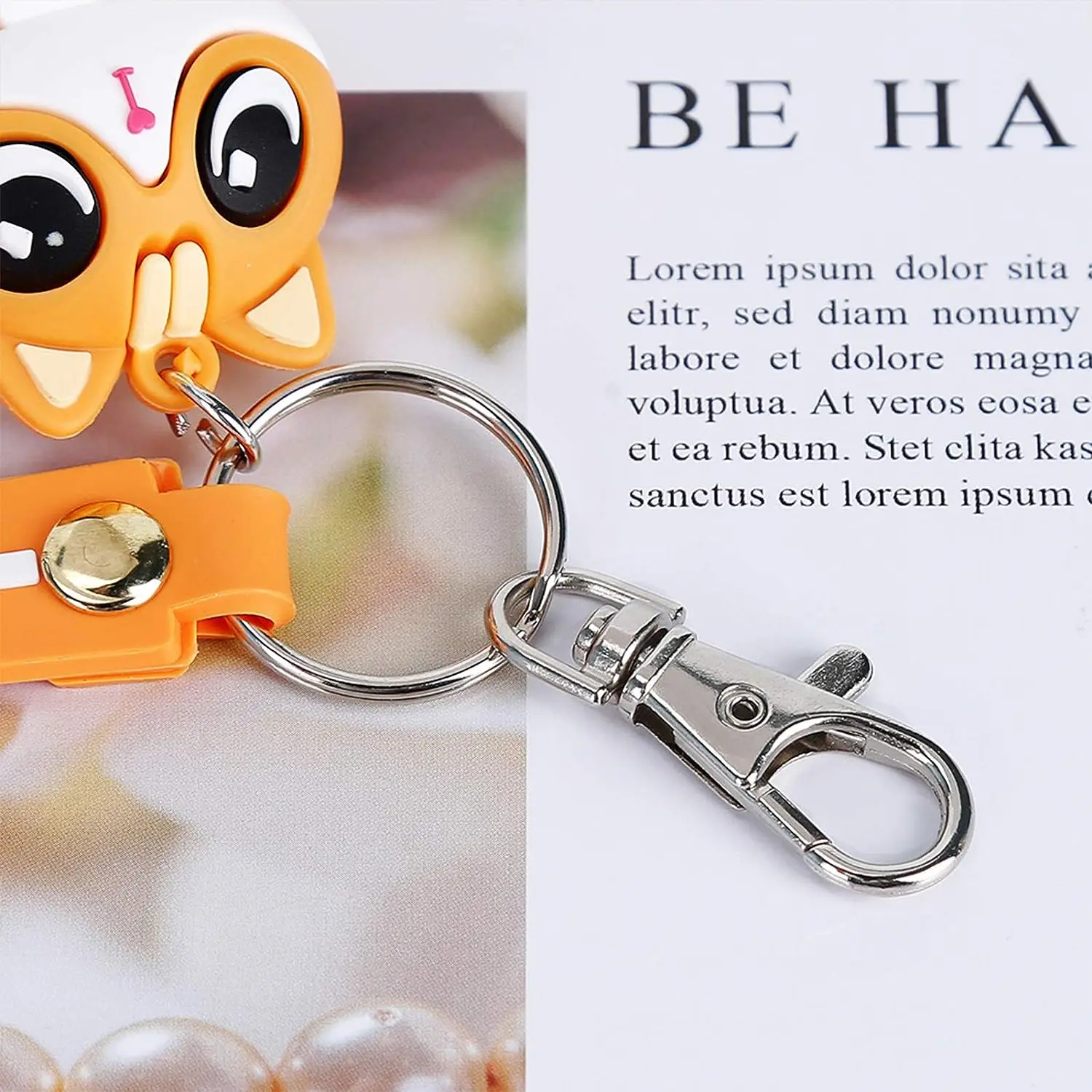 20/40/60 PCS Keychain Hook with Key Ring Keychain Clip Hook with Flat Ring for Lanyard Jewelry Making DIY Crafts thumbnail 4