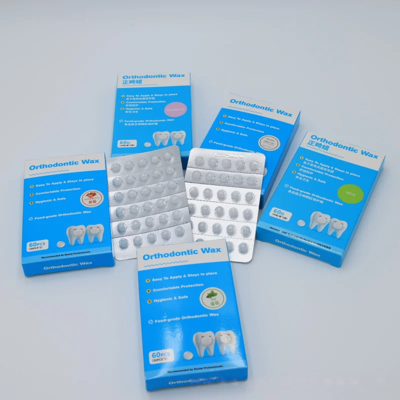 60Pcs Orthodontic Wax Dental Protective Wax For Braces Metal Teeth Dentures  Food Grade Individually Packaged 3 flavors thumbnail 2