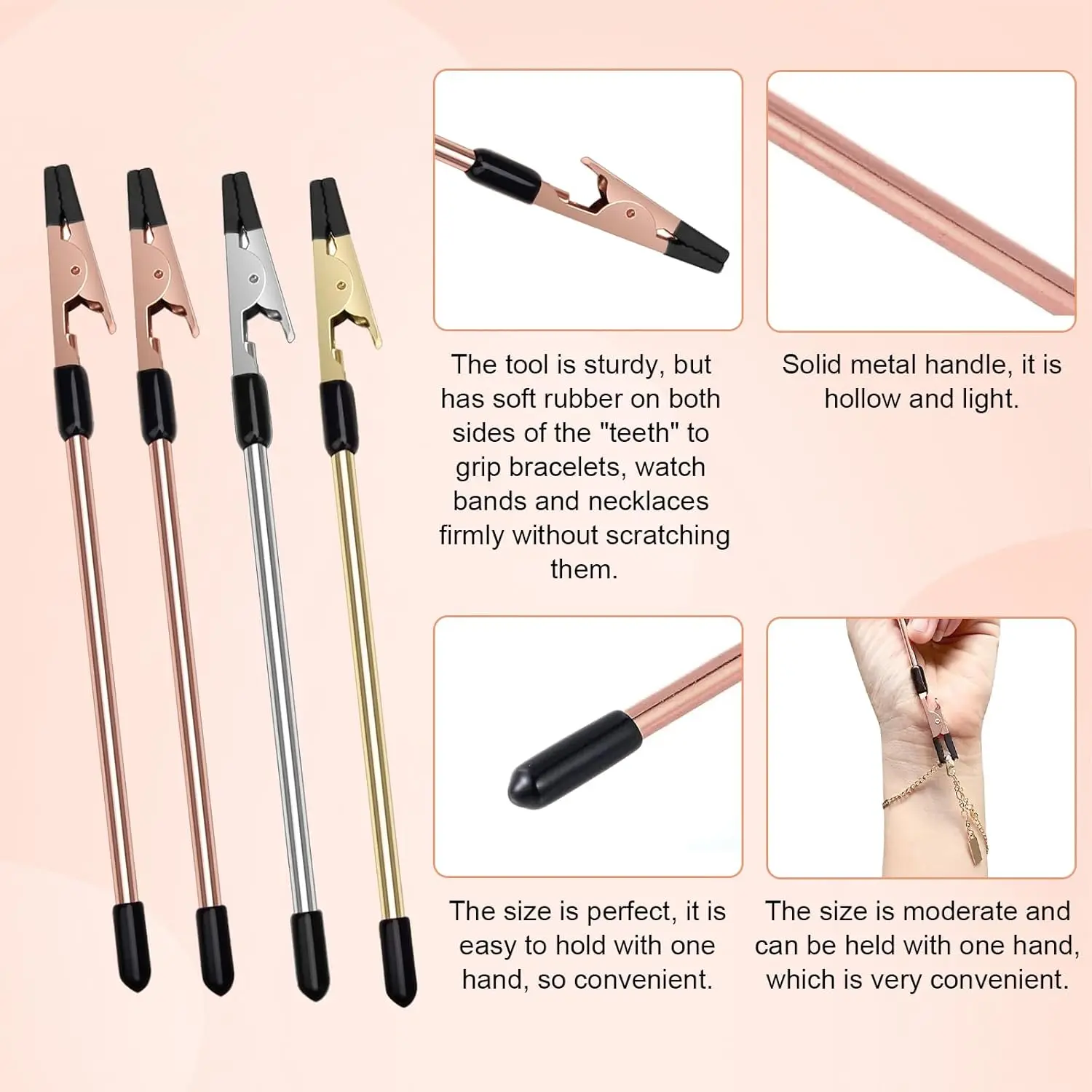 Easy Install Bracelet Fasteners Tool,Release Hand Bracelet Helpers,Jewelry Assistance Fastener Tool for Bracelet Linking Tool thumbnail 3