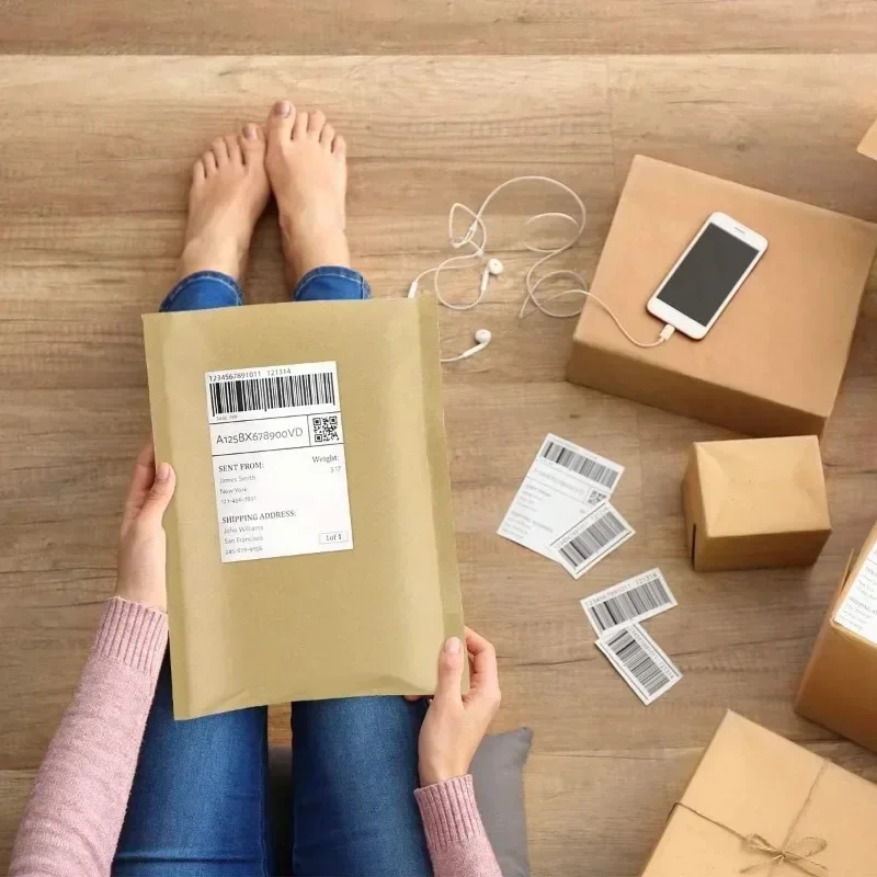 10-40PCS Kraft Paper Bubble Mailer Bag Padded Envelopes Brown Self Seal Adhesive Envelope Business Express Shiping Packaging Bag thumbnail 6