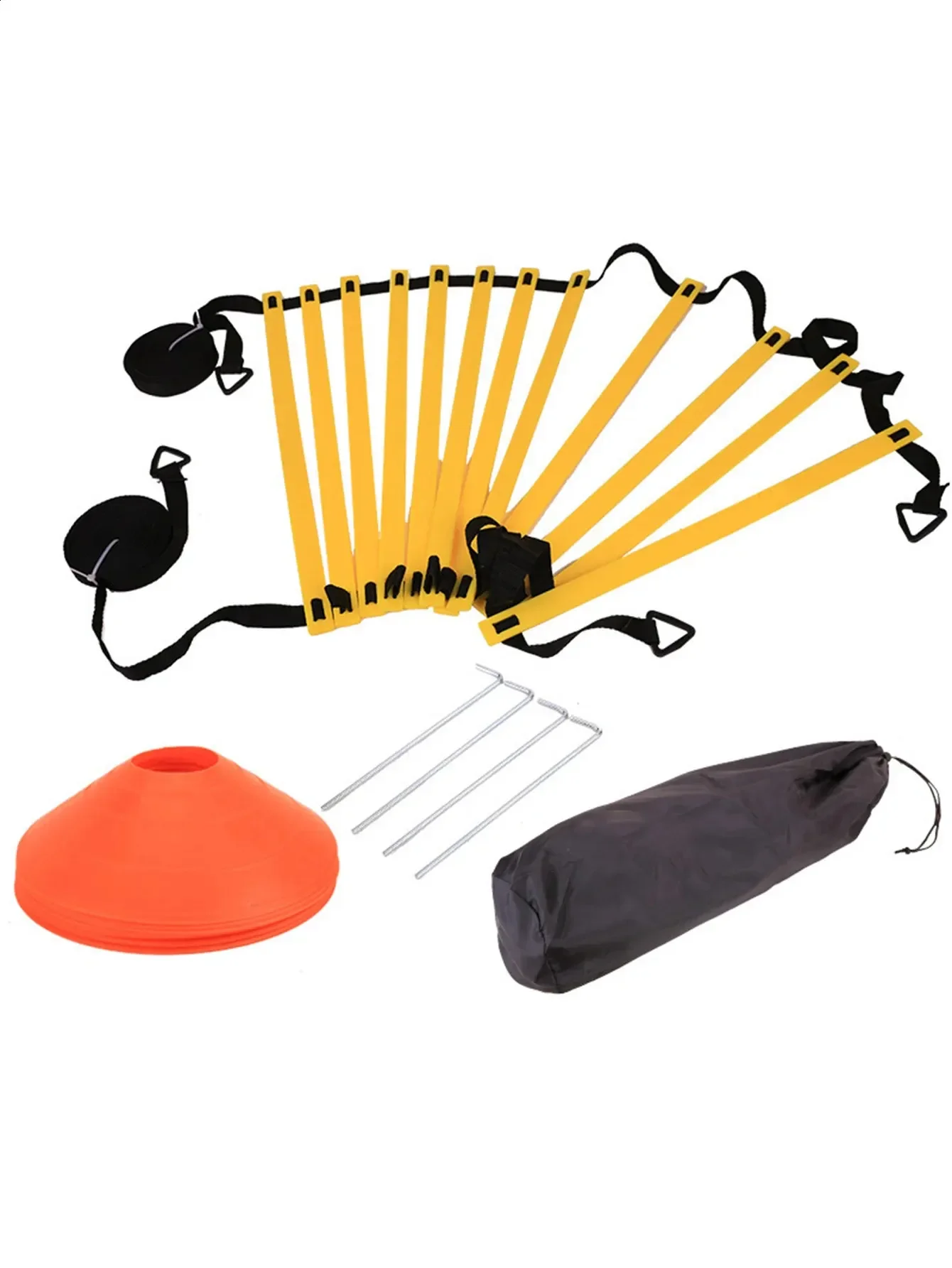 Agility Ladder Training Set with 12 Marker Cones Speed Ladder for Soccer Sports Fitness Exercise Agility Drill Bodybuilding Trai thumbnail 2