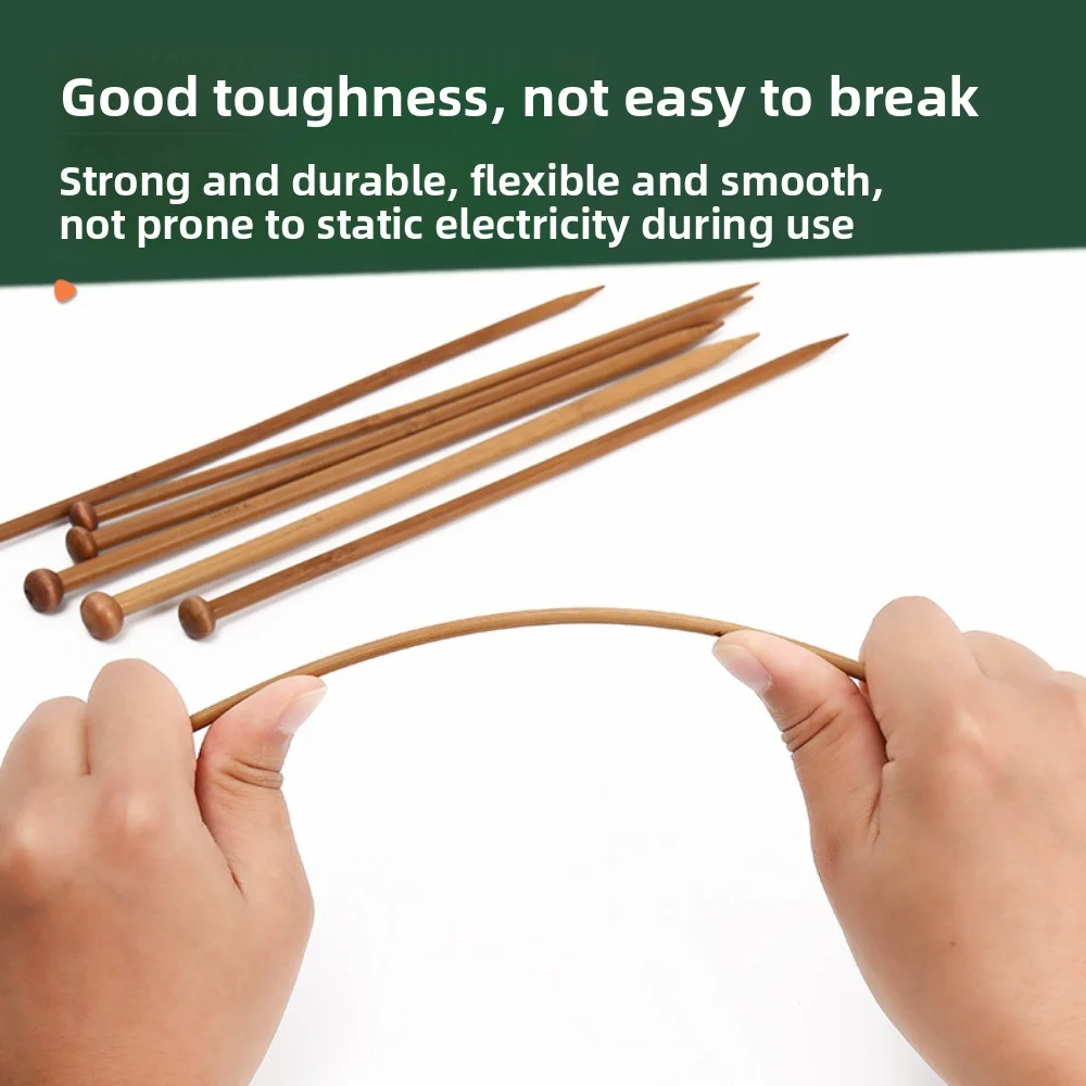 36PCS (18 Sizes) Sweater Needle Carbonized Bamboo Crochet Single-pointed Knit thumbnail 3