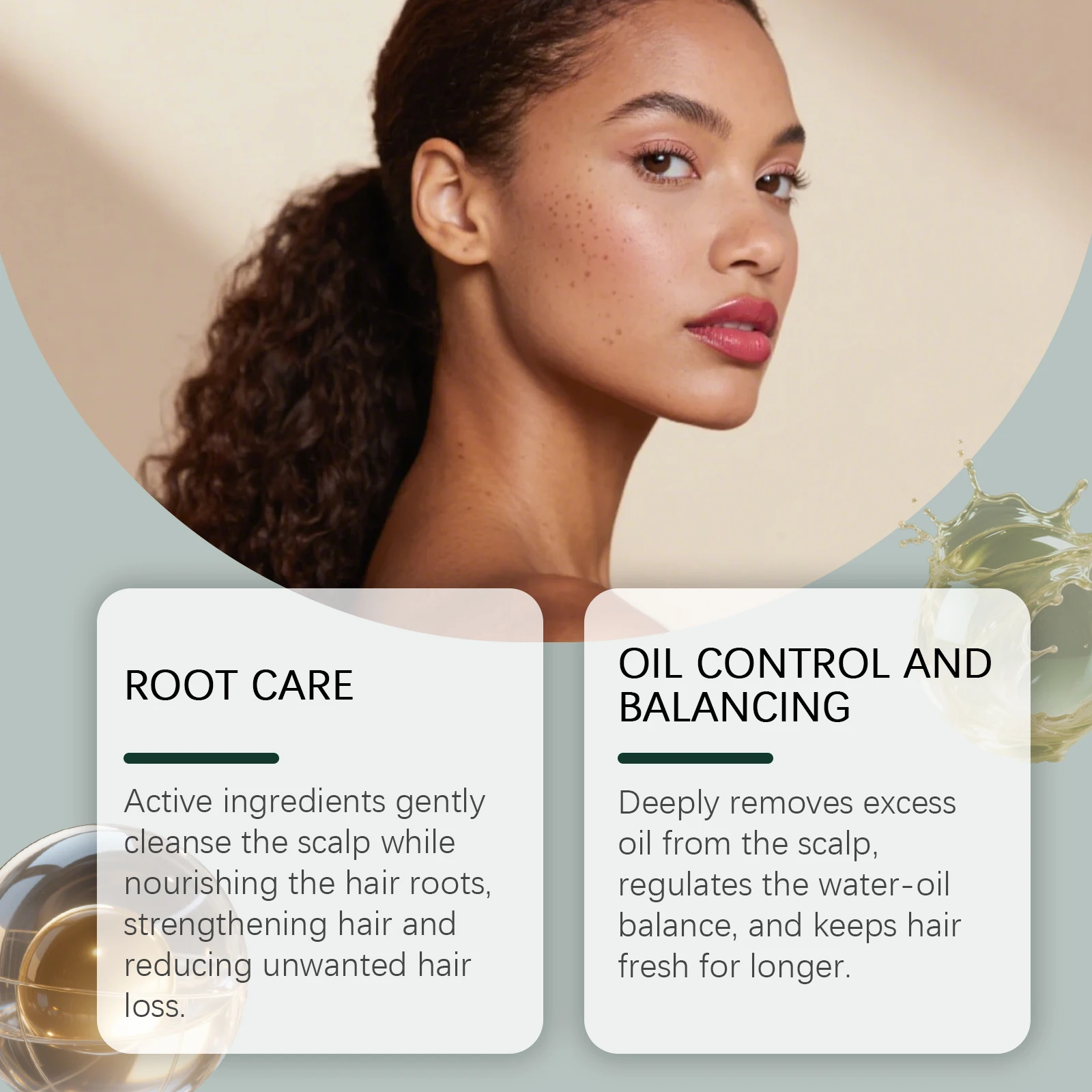 Triangle Green Hair Growth Soap Nourish Hair Roots Improve Dry Frizzy Damaged Hair Repair Regulate Grease Anti Hair Loss Shampoo thumbnail 4