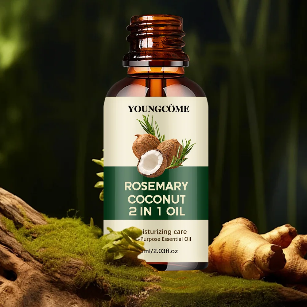 Rosemary Oil Hair Essential Coconut Oil Improve Hair Loss And Nourishes Strengthen Hair Roots Scalp Treatment Hair Care thumbnail 4