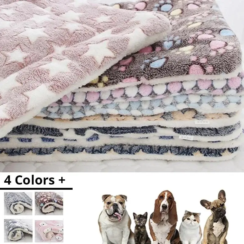Pet Sleeping Mat Dog Bed Cat Bed Soft Hair Thickened Blanket Pad Fleece Home Washable Warm Bear Pattern Blanket Pet Supplies thumbnail 2