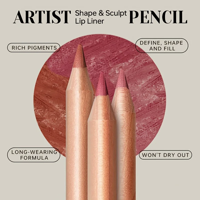 Matte Lip Liner Pencil Nude, Long-Lasting Waterproof, Smudge-Proof, Precise Outline, Smooth Creamy Formula thumbnail 4