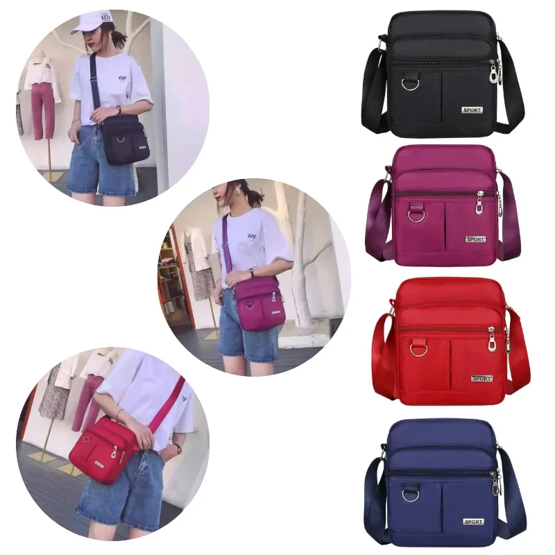 Casual Small Women's Shoulder Bag Multifunctional Coin Purse Wallet Nylon Waterproof Messenger Bag Mobile Phone Crossbody Bags thumbnail 3