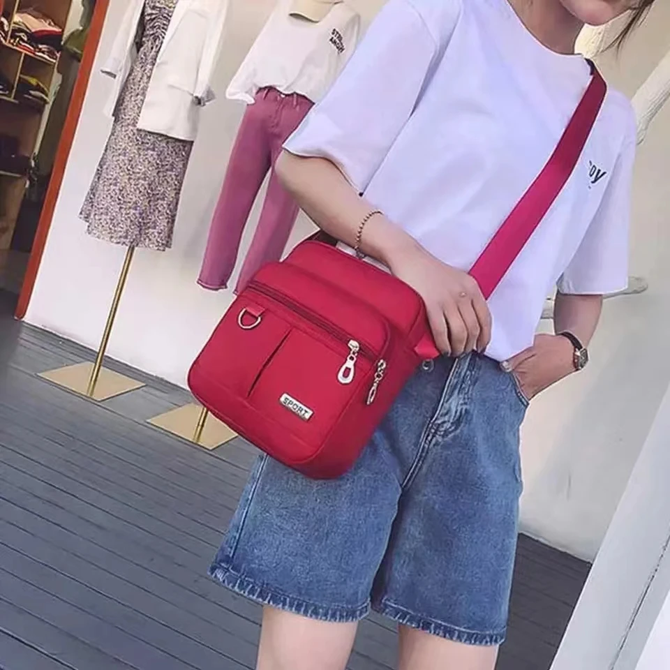 Casual Small Women's Shoulder Bag Multifunctional Coin Purse Wallet Nylon Waterproof Messenger Bag Mobile Phone Crossbody Bags thumbnail 5