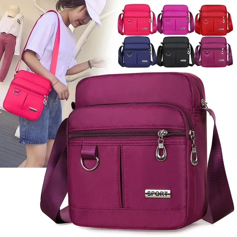 Casual Small Women's Shoulder Bag Multifunctional Coin Purse Wallet Nylon Waterproof Messenger Bag Mobile Phone Crossbody Bags thumbnail 2