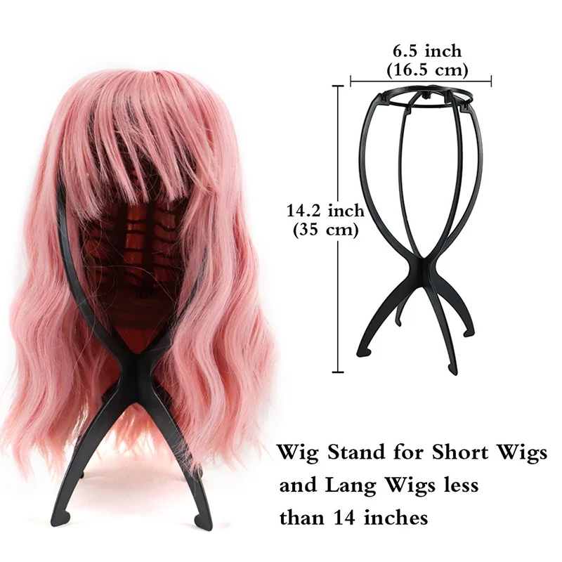2Pcs Desk Stand Portable Wig Stand Wig Stands Portable Wig Hanger Salon Barber Hanging Hats Holder Display Stand thumbnail 3