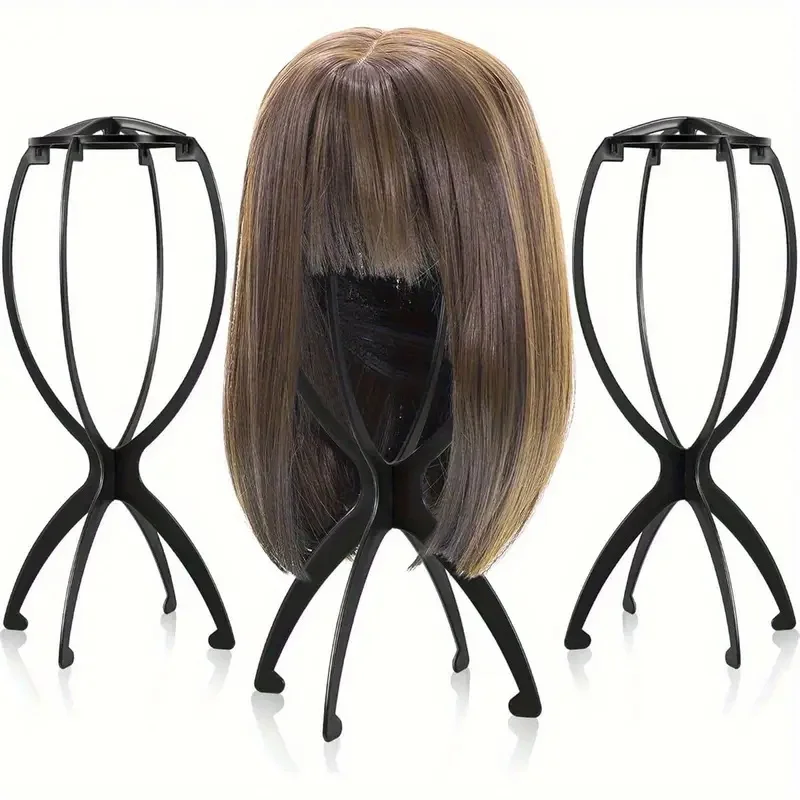 2Pcs Desk Stand Portable Wig Stand Wig Stands Portable Wig Hanger Salon Barber Hanging Hats Holder Display Stand
