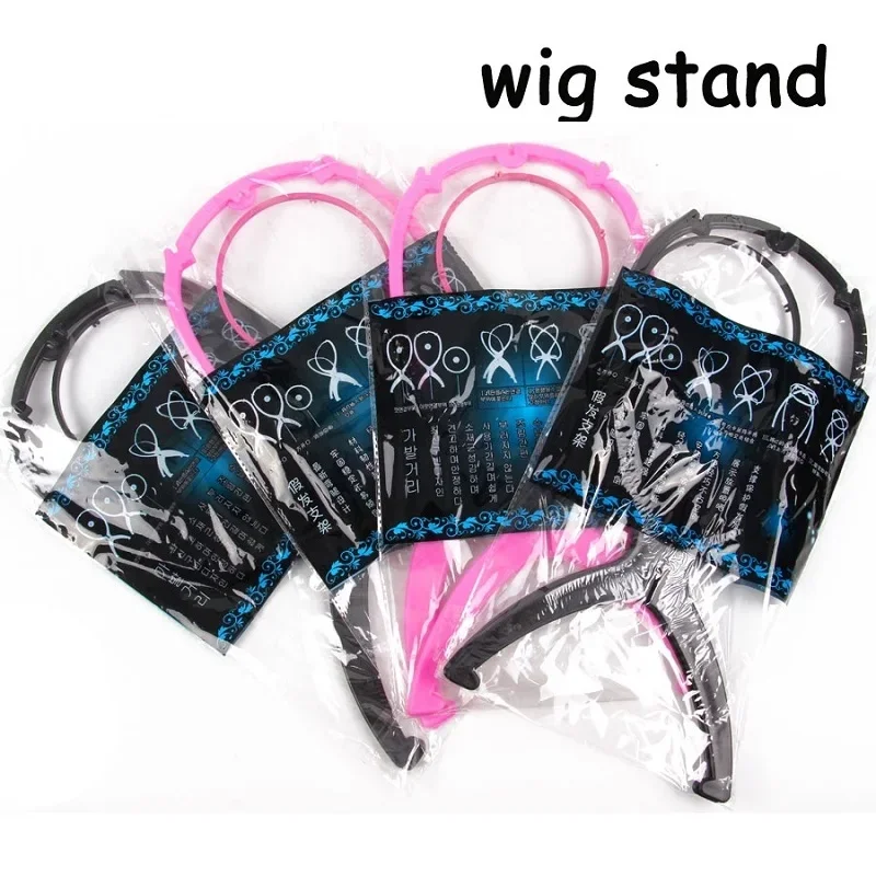 2Pcs Desk Stand Portable Wig Stand Wig Stands Portable Wig Hanger Salon Barber Hanging Hats Holder Display Stand thumbnail 2