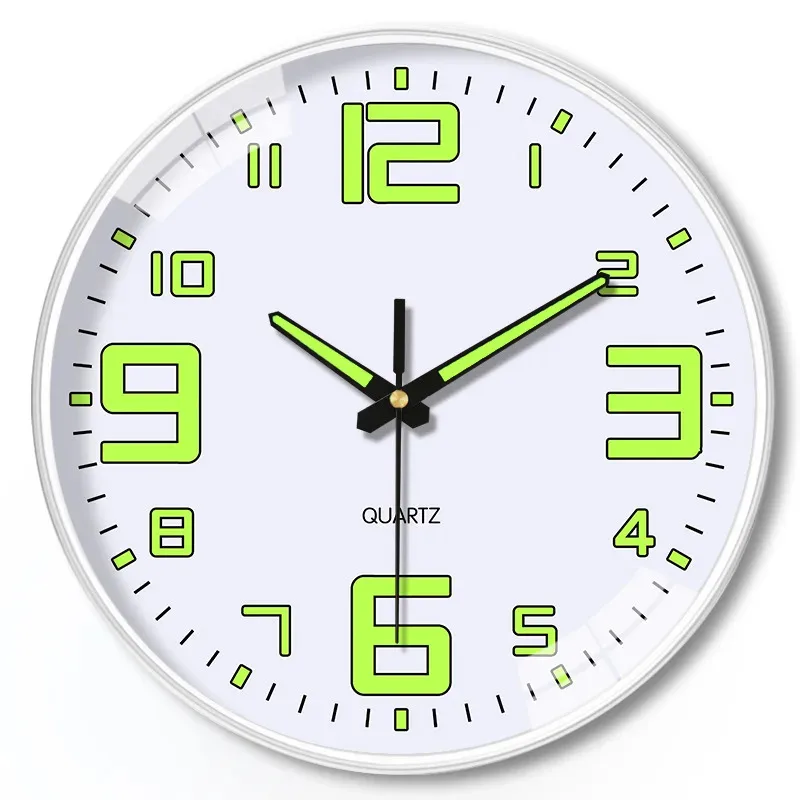 8 Inch Wall Clock Luminous Clock Living Room Decorative Wall Clock Stylish Silent Hole-Free Wall Clock Quartz Clock thumbnail 6