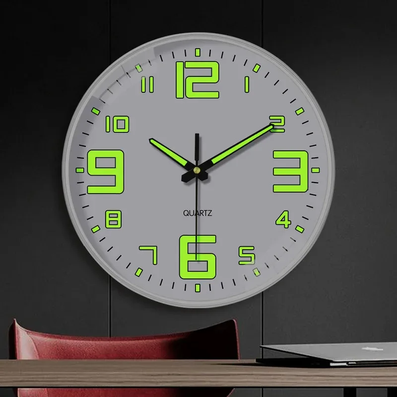 8 Inch Wall Clock Luminous Clock Living Room Decorative Wall Clock Stylish Silent Hole-Free Wall Clock Quartz Clock thumbnail 3