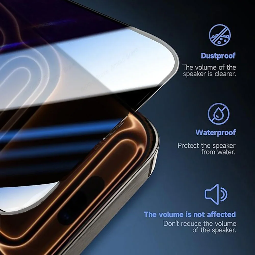  1-5PCS Dust Free Installation Privacy Tempered Glass For iPhone17 16 15 14 13 12 11 Pro Max  XR XS  Anti-spy Screen Protector thumbnail 4