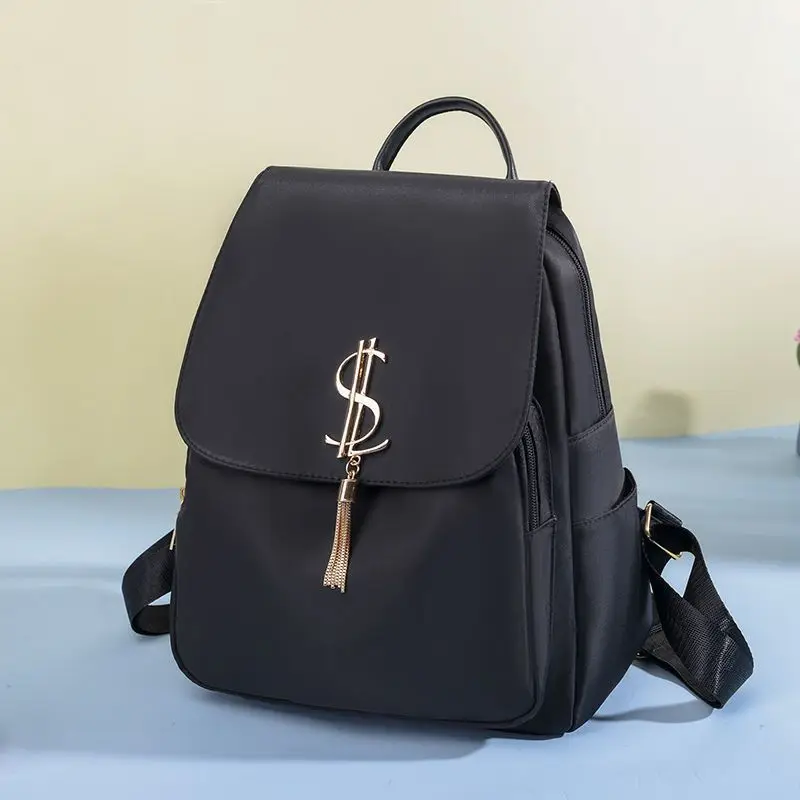 Oxford Cloth Large Capacity Travel Backpack Double Shoulder Bag Trendy Style Waterproof Zipper Closure Daily Use Waterproof thumbnail 3