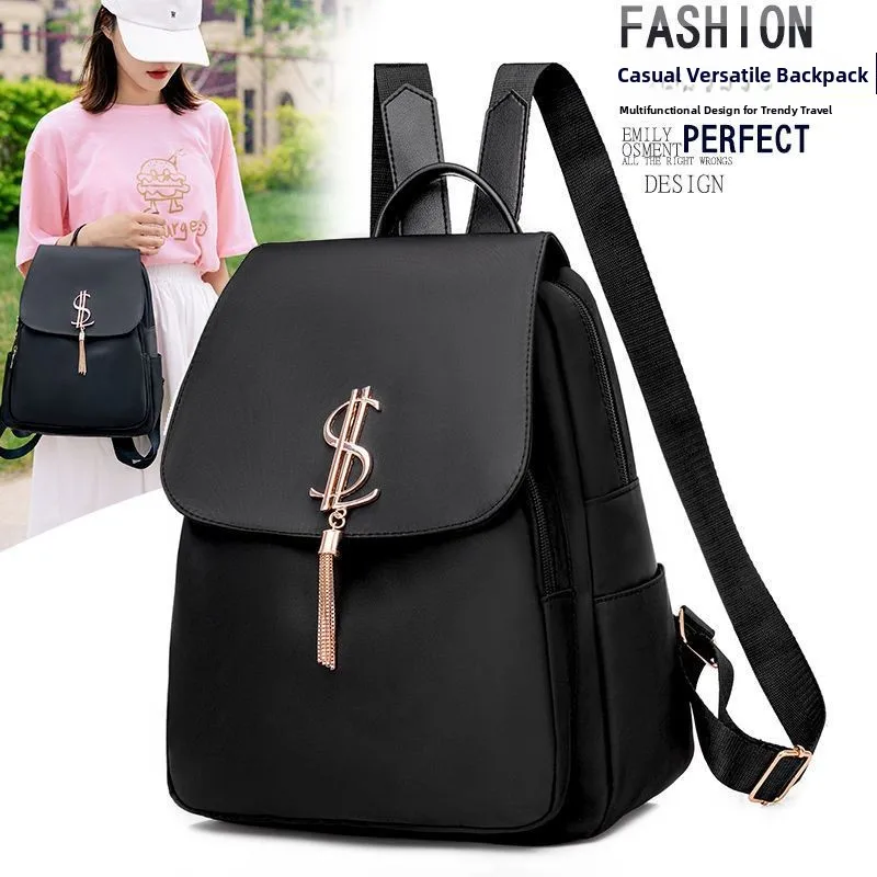 Oxford Cloth Large Capacity Travel Backpack Double Shoulder Bag Trendy Style Waterproof Zipper Closure Daily Use Waterproof thumbnail 2
