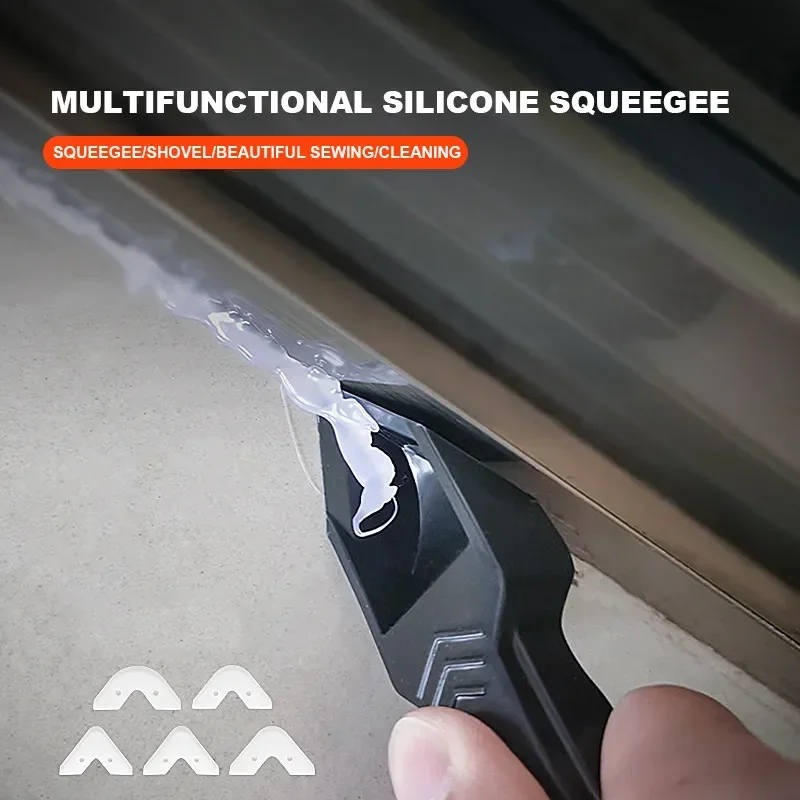5 in 1 Multi-function Scraper Tool Sealant Finishing Tool Caulk Remover & Glass Glue Angle Scraper for Bathroom Kitchen Floor thumbnail 3