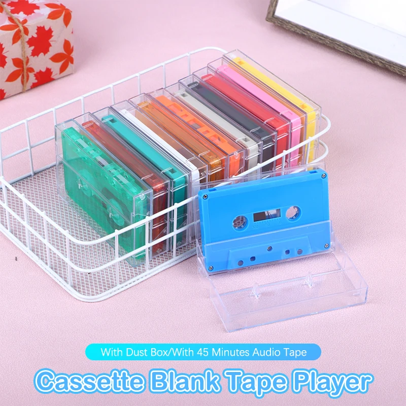 Audio Cassette Set with Clear Storage Box & 45 Min Blank Tape for Perfect Music Recording thumbnail 3