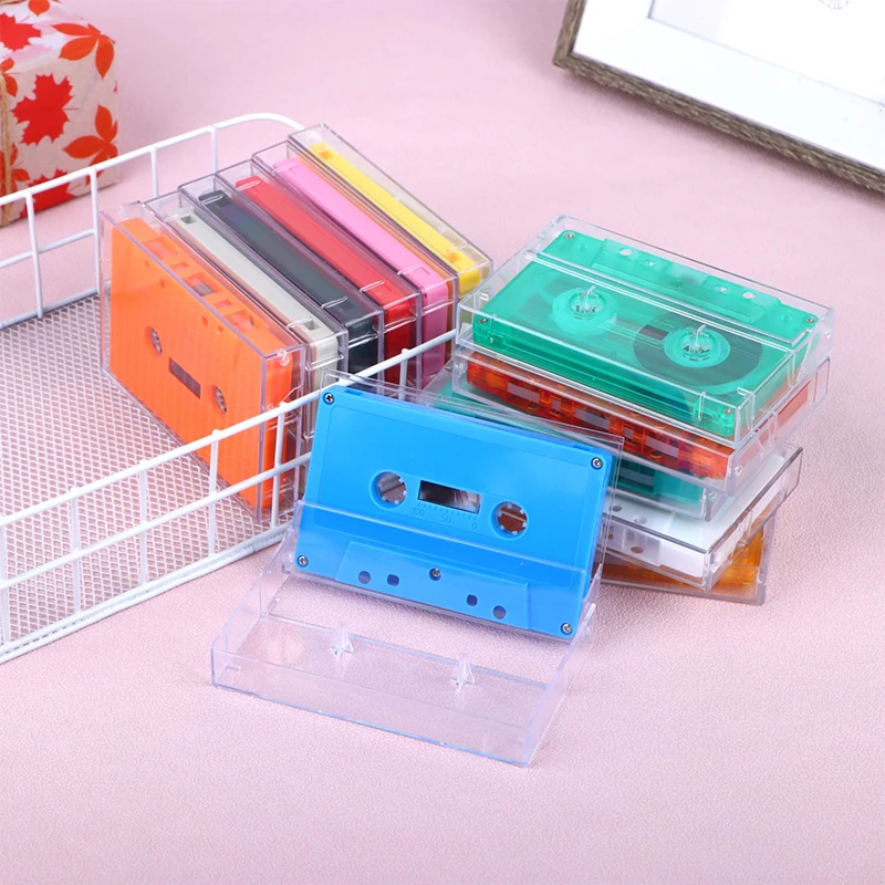 Audio Cassette Set with Clear Storage Box & 45 Min Blank Tape for Perfect Music Recording thumbnail 4
