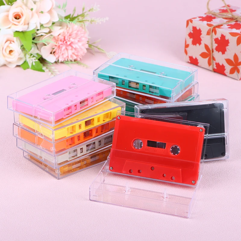 Audio Cassette Set with Clear Storage Box & 45 Min Blank Tape for Perfect Music Recording thumbnail 2
