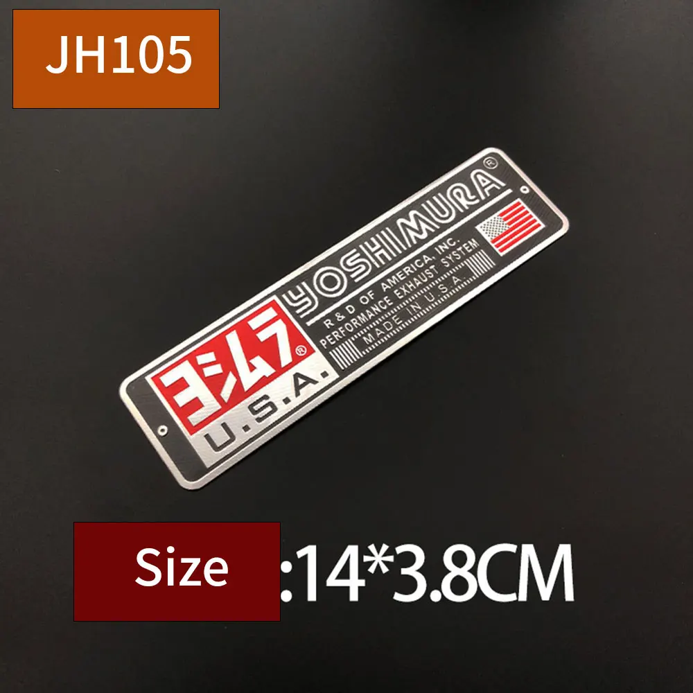 1pcs Aluminium Motorcycle Exhaust Pipes Pipe Decal Sticker Cool Personality Scorpio for Yoshimura USA Japan Car Stickers Decal thumbnail 2