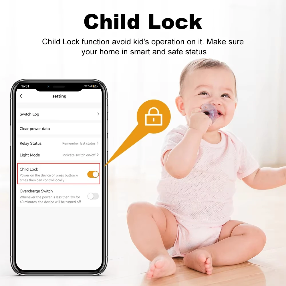 Tuya Smart EU Plug WiFi 20A Socket With Power Monitoring Timer Child Lock Outlet Google Home Alice SmartThings Alexa thumbnail 6