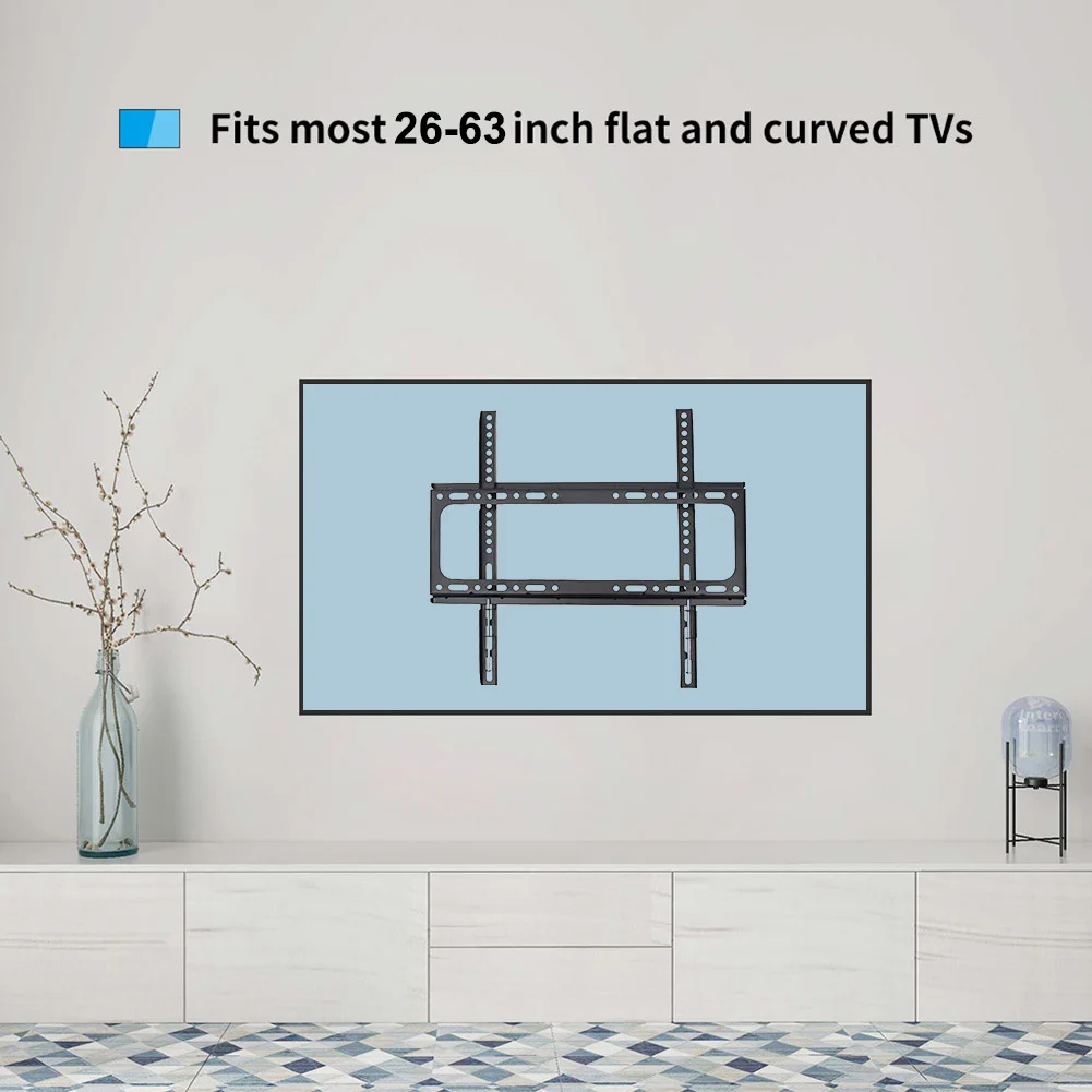 26-63 inch TV Wall Mount Bracket Universal TV Mount Monitor Holder Adjustable Low Profile Flat TV Wall Mount for LCD LED Monitor thumbnail 2