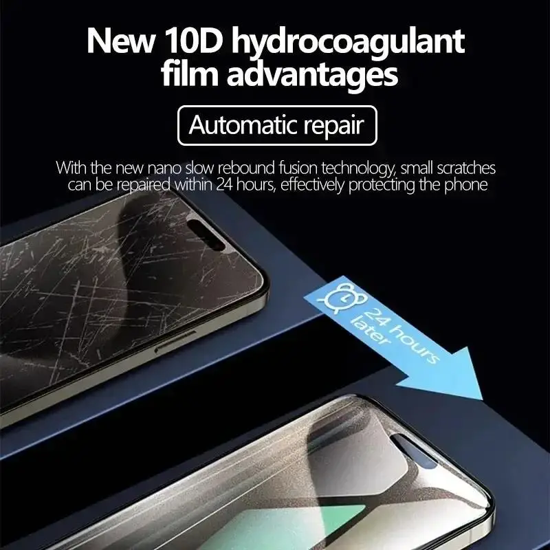 5Pcs Hydrogel Film for iPhone 16 14 13 12 11 15 Pro Max Mini 7 8 14 15 16 Plus Screen Protector for iPhone X 17 XS Max Not Glass thumbnail 5
