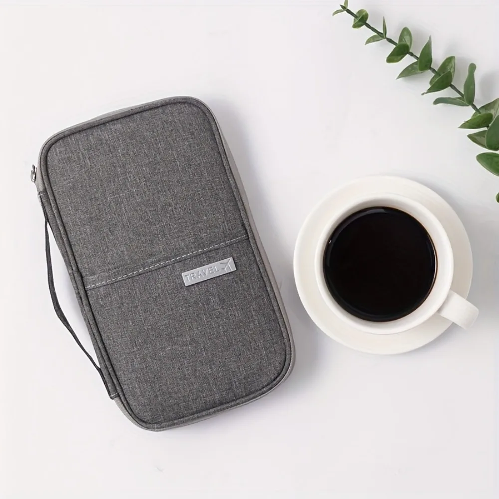Portable Travel Passport Holder Wallet Multi-Functional ID Wallet Card Case for Business Trips Document Passport Organizer Bag thumbnail 2