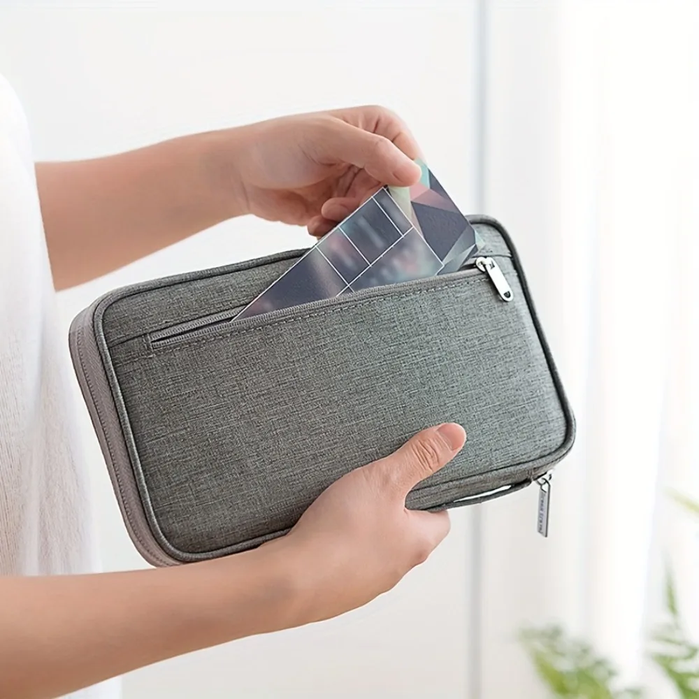 Portable Travel Passport Holder Wallet Multi-Functional ID Wallet Card Case for Business Trips Document Passport Organizer Bag thumbnail 5
